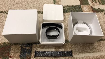 Apple watch 42 stainless steel black +2 ремешка