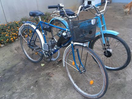 Лёгкий мопед и велосипед с мотором