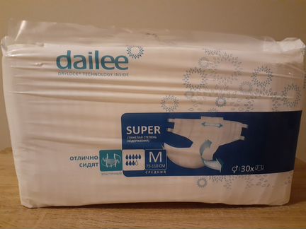 Памперсы для взрослых Dailee Super (размер M)