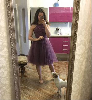Платье на выпускной, праздник, фиолетовое