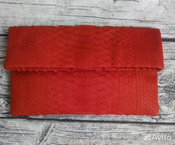 Клатч из натуральной кожи питона