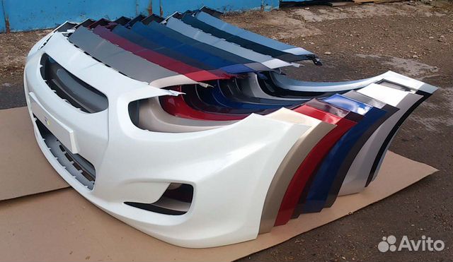 Бампер передний на hyundai solaris с11-14 г