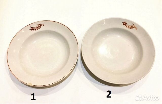 Тарелка глубокая ркка (2 шт.), СССР, 1930-е гг