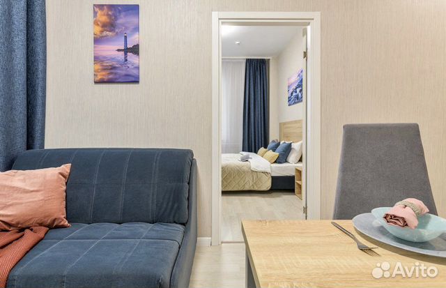 

1-к. квартира, 40 м², 2 кровати