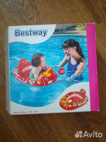 Надувной круг-машинка