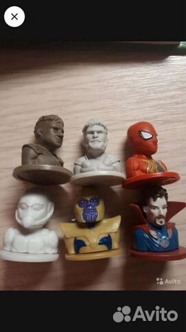 Фигурки супергероев.Marvel. 2шт-50р.Скрепыши