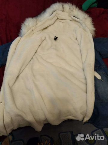 Джинсовая куртка с мехом 46-48