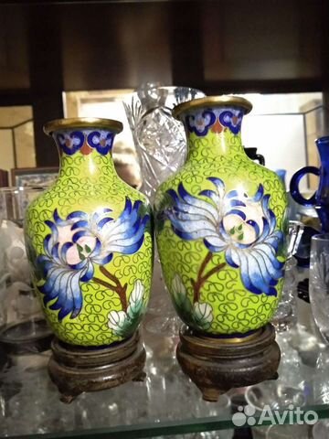 Ваза клуазоне. Старый Китай