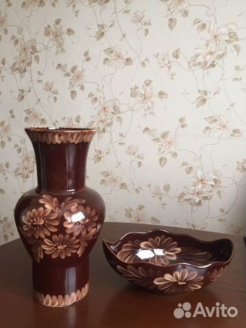 Ваза и конфетница керамические