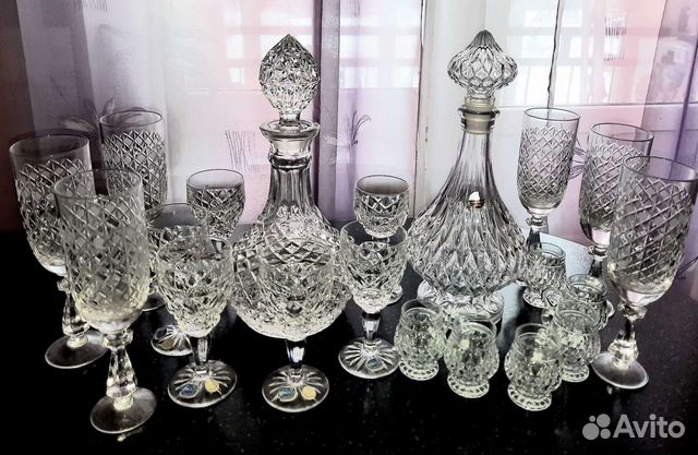 Графин хрусталь, рюмки, бокалы, фужеры
