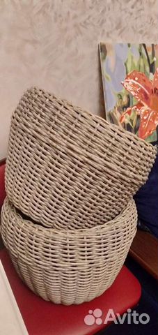 Кашпо корзины из полиротанна