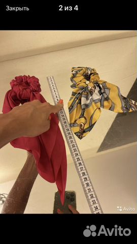 Шелковая резинка-бант