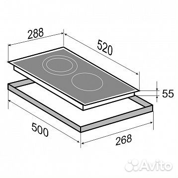 Zigmund & Shtain CN 40.3 W стеклокерамическая пове