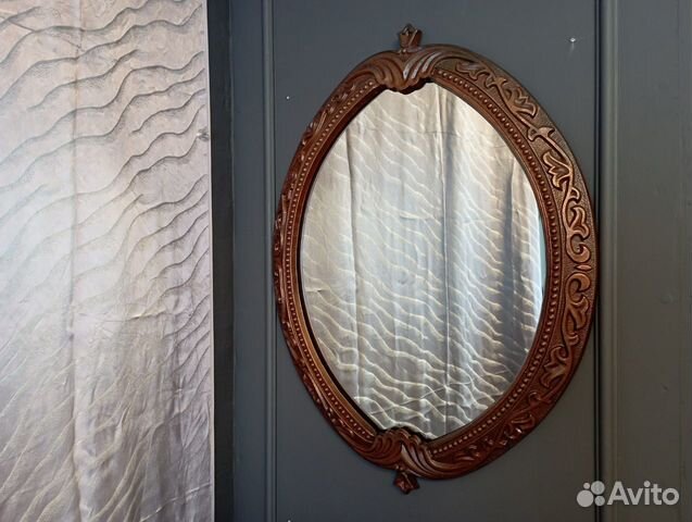 Зеркало винтажное советское в узорной раме