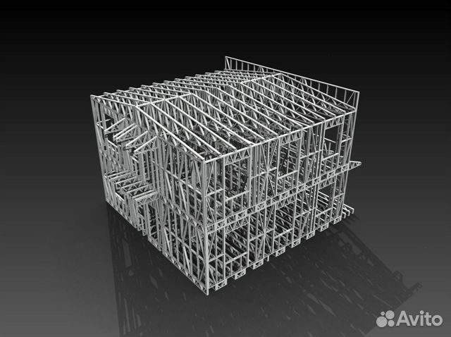 Лстк каркас торгово-офисного здания площадью 242 м