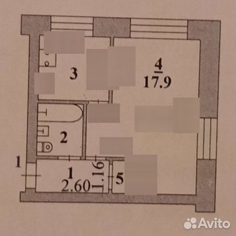 

1-к. квартира, 31 м², 2 кровати