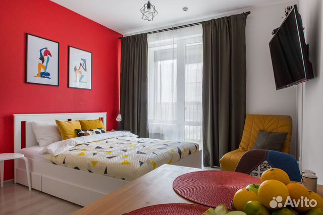 

Квартира-студия, 26 м², 2 кровати