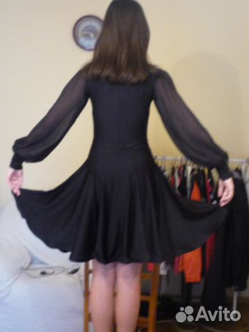 Платье для бальных танцев рейтинговое. Черное Платье для бальных танцев рейтинговое. Черное