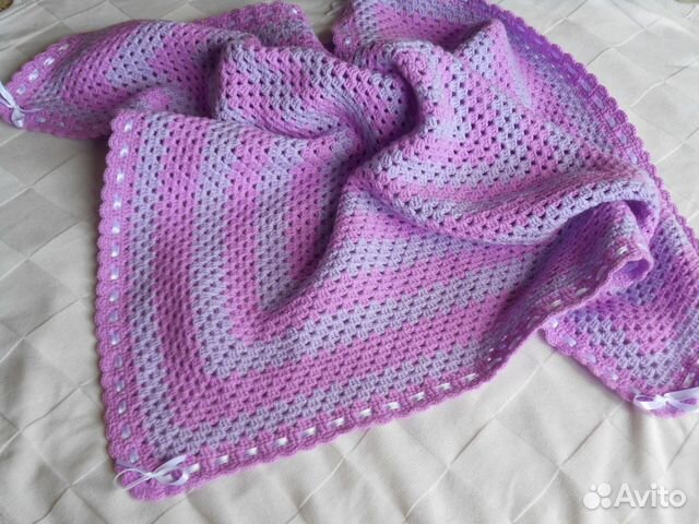 Вязанный плед 