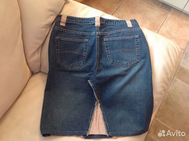 Джинсовая юбка+ натуральная замша Esprit Оригинал Джинсовая юбка+ натуральная замша Esprit Оригинал