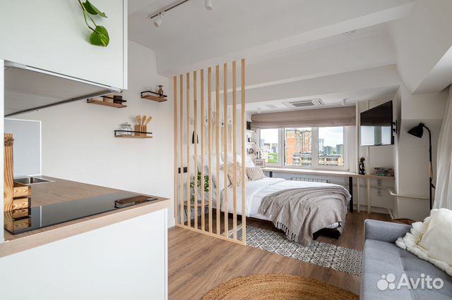 

Квартира-студия, 27 м², 2 кровати
