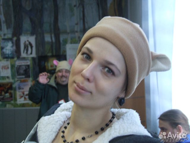 Шапка с ушками, котошапка, бежевая