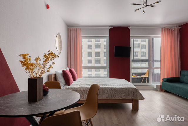 

Квартира-студия, 29 м², 2 кровати