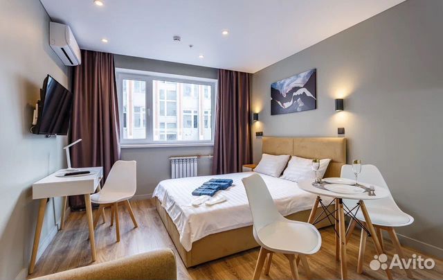 

Квартира-студия в апарт-отеле, 21 м², 2 кровати