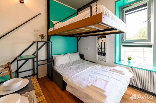 

Квартира-студия, 15 м², 2 кровати