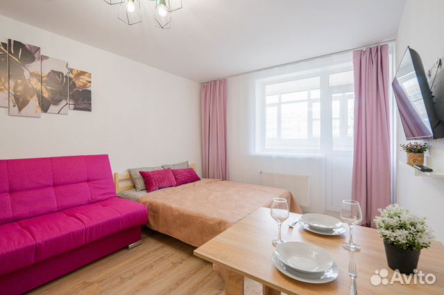 

Квартира-студия, 25,5 м², 2 кровати