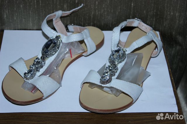 Босоножки santini white С камнями 36,5