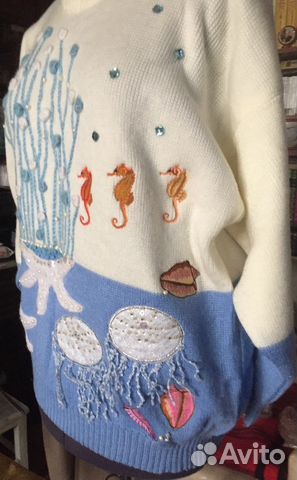Джемпер ручной работы с вышивкой Джемпер ручной работы с вышивкой