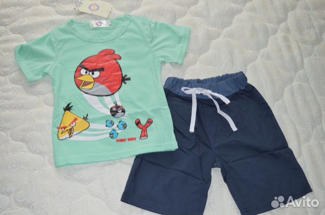 Летний комплект футболка шорты Angry Birds 3 года Летний комплект футболка шорты Angry Birds 3 года