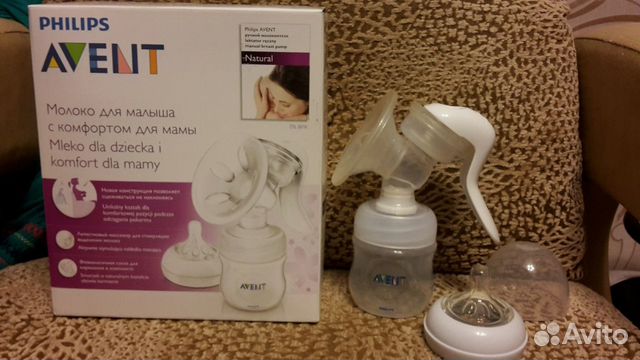 Молокоотсос Philips Avent (ручной) + вкладыши