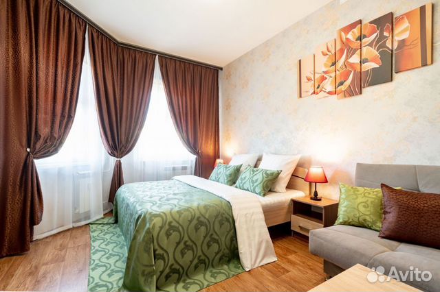 

1-к. квартира, 45 м², 2 кровати