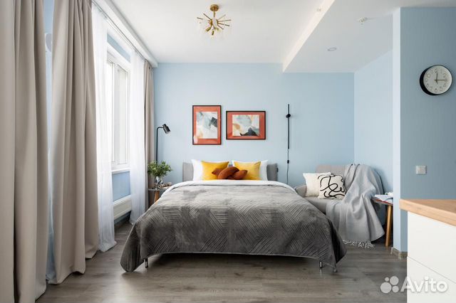 

Квартира-студия, 27 м², 3 кровати