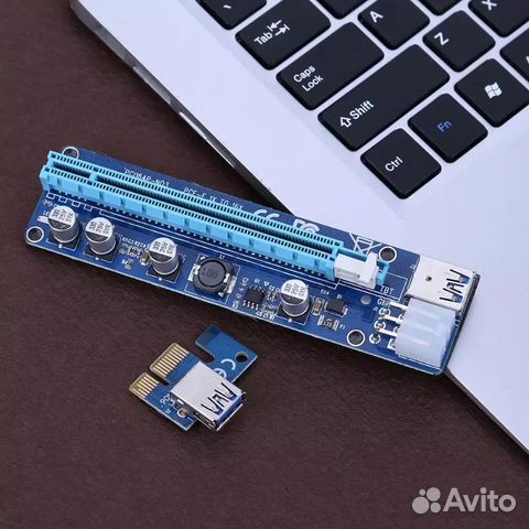 Riser Райзер pci-e x1-x16 ver. 008c 6pin usb 3.0 Riser Райзер pci-e x1-x16 ver. 008c 6pin usb 3.0