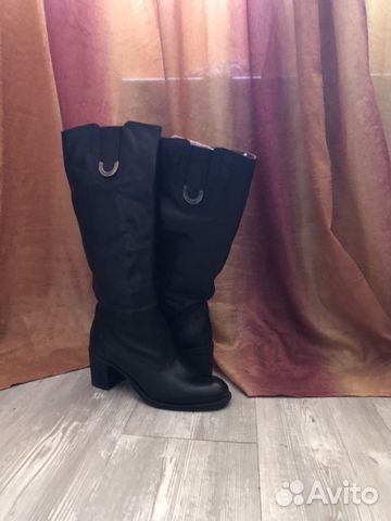 Сапоги чёрные кожаные 39 размер Nero Gardini