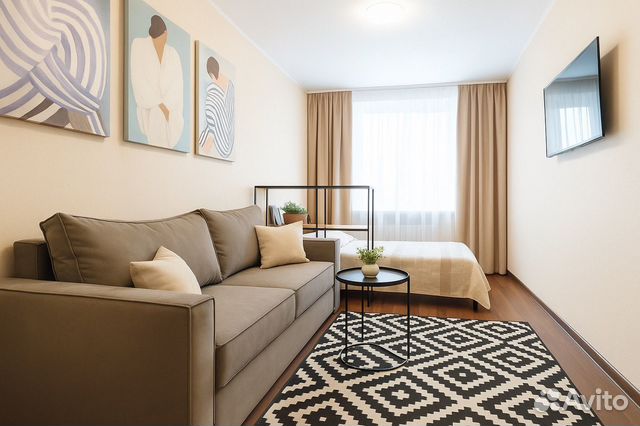 

1-к. квартира, 40 м², 2 кровати