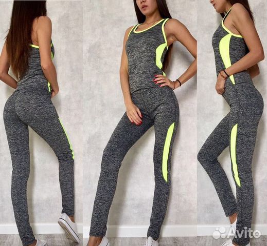 Спортивный костюм для фитнеса новый женский майка Спортивный костюм для фитнеса новый женский майка
