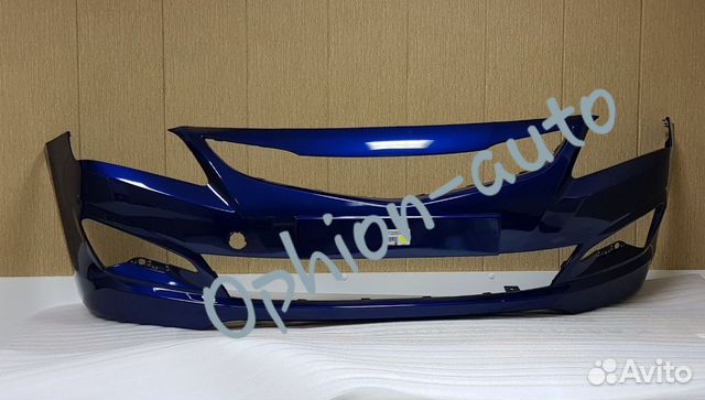 Бампер Солярис в цвет синий рестайлинг Бампер Солярис в цвет синий рестайлинг