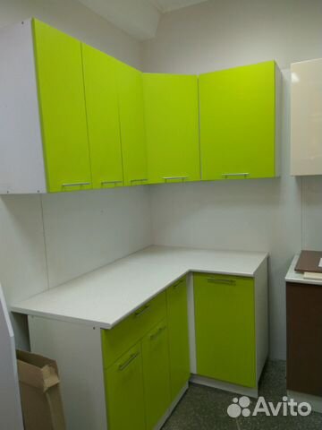 Кухонный гарнитур угловой 1.5*1.0 м лайм Кухонный гарнитур угловой 1.5*1.0 м лайм