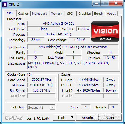 Athlon ii x4 651