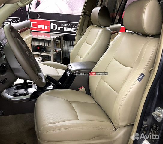 Кожаный салон Toyota Land Cruiser Prado 120 беж Кожаный салон Toyota Land Cruiser Prado 120 беж