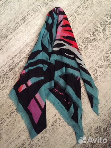 Шикарный платок Balenciaga шерсть, шёлк