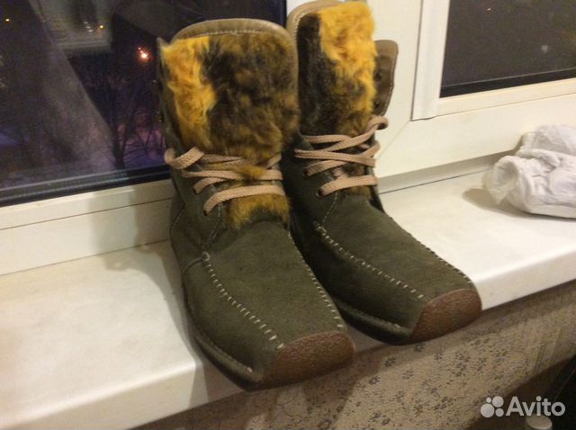 Зимние замшевые ботинки