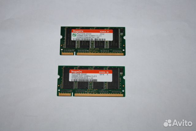 SO dimm DDR 256mb Hynix