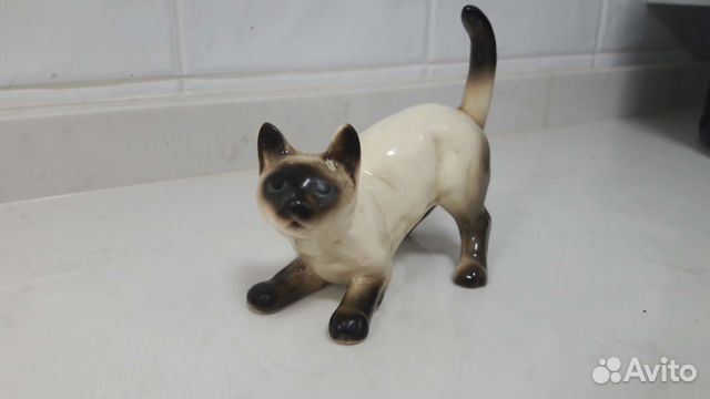Фарфоровая статуэтка Сиамский кот Англия Фарфоровая статуэтка Сиамский кот Англия