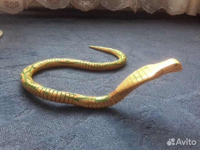 Змея деревянная,подвижная