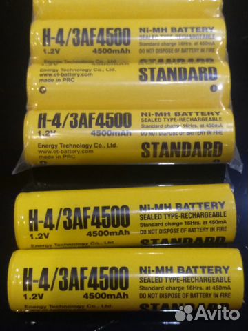 NiMH аккумулятор ET H-4/3AF 4500mAh 1.2V